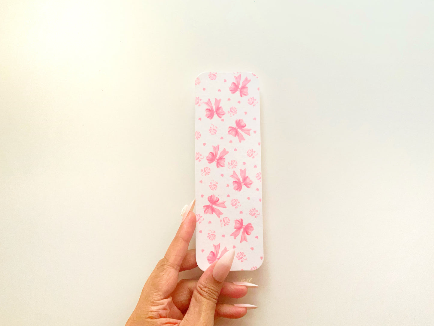 Coquette Bows & Roses Bookmark – Pink Elegance