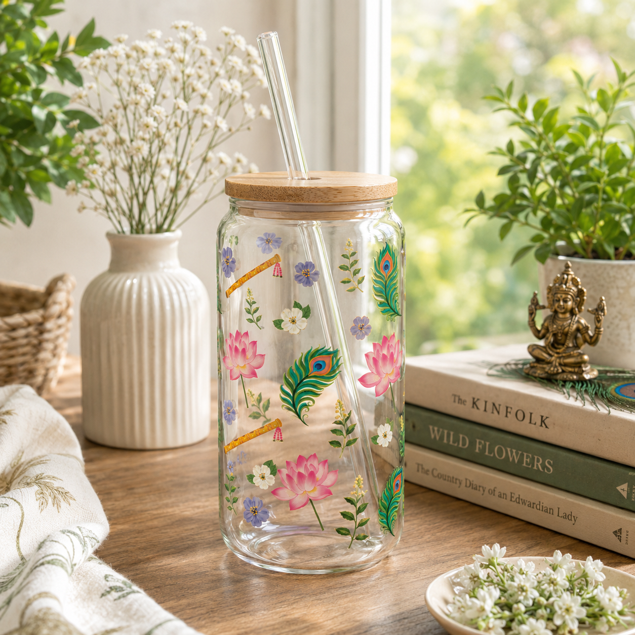 Vrindavan Wildflower Glass Sipper
