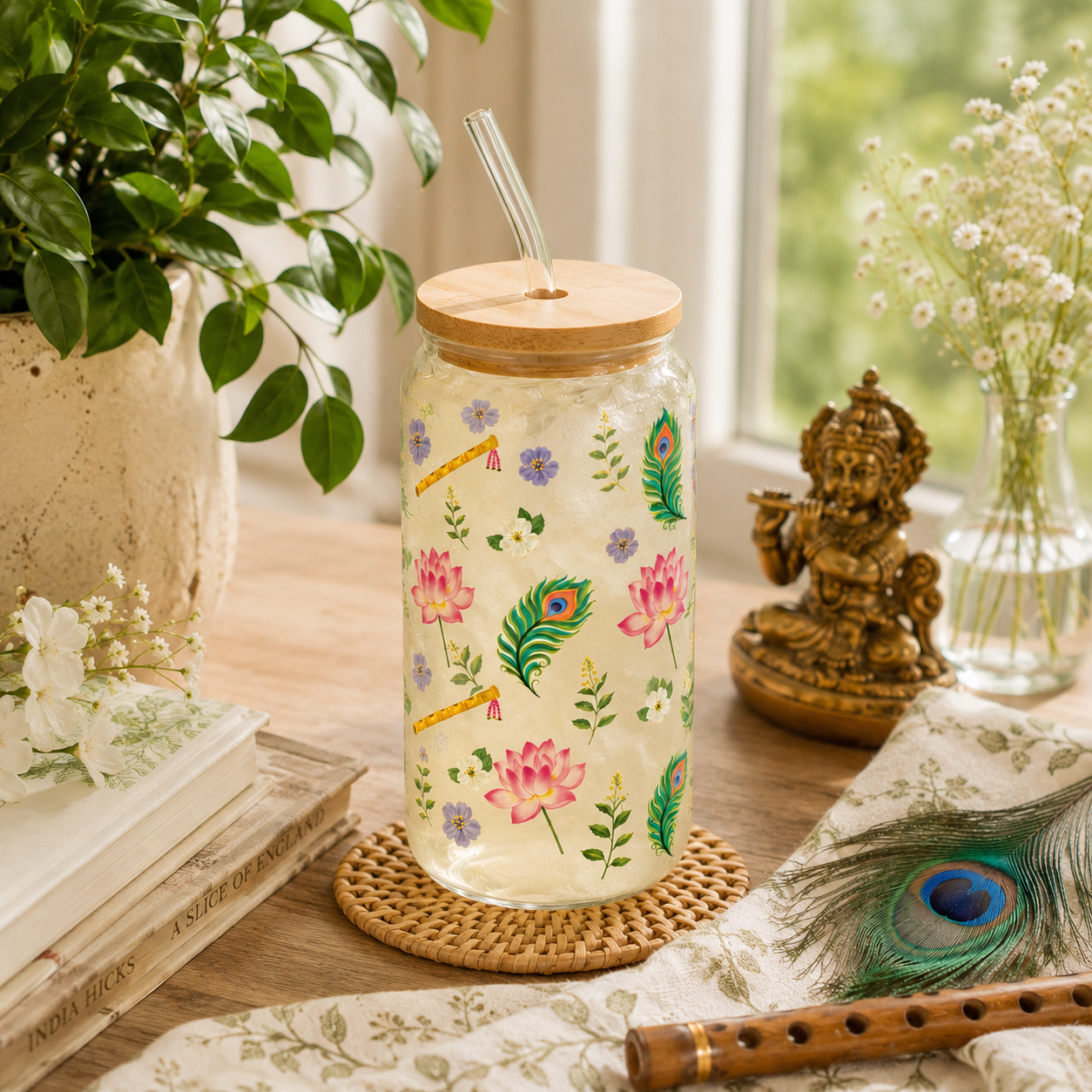 Vrindavan Wildflower Glass Sipper
