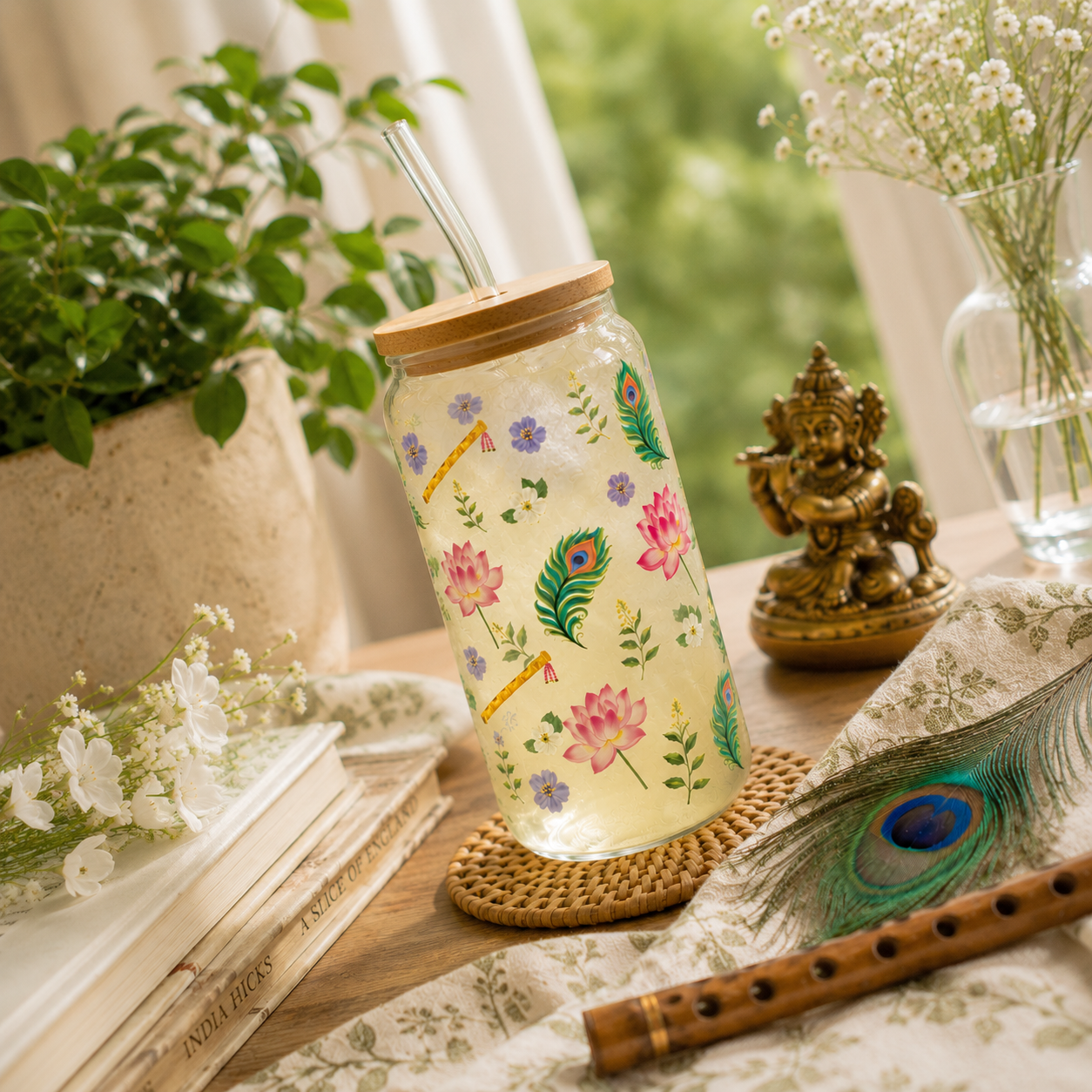 Vrindavan Wildflower Glass Sipper