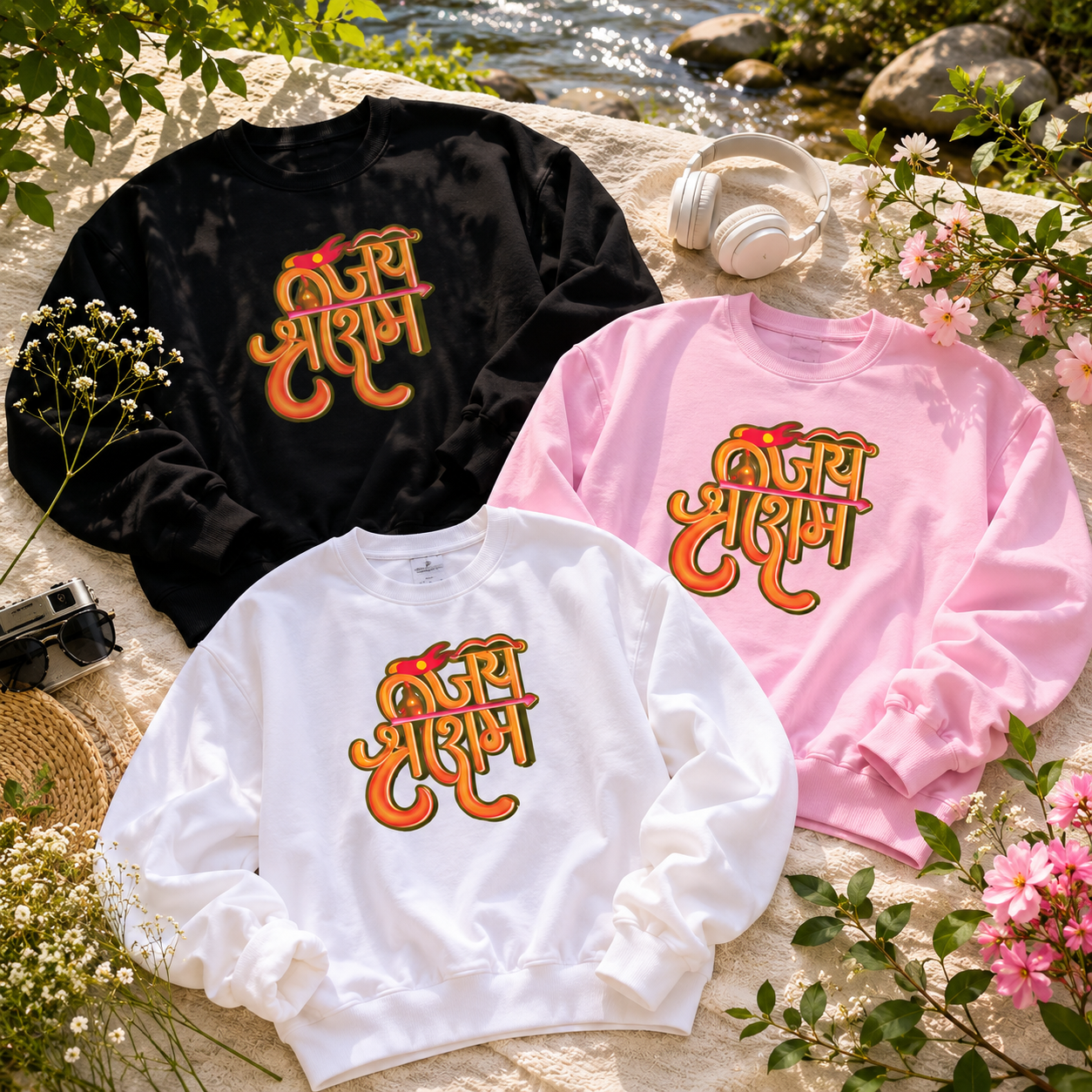 Jai Shri Ram Sweatshirt, Hindu Spiritual Graphic Unisex Wear
