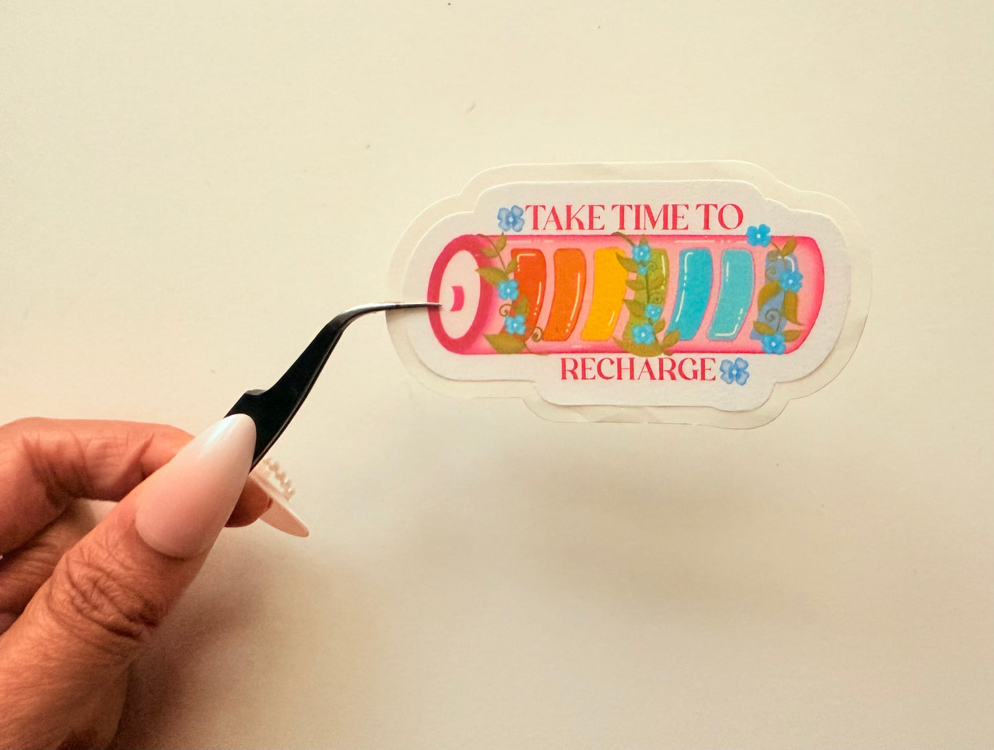 Take Time 2 Recharge Sticker – A Reminder for Self-Care