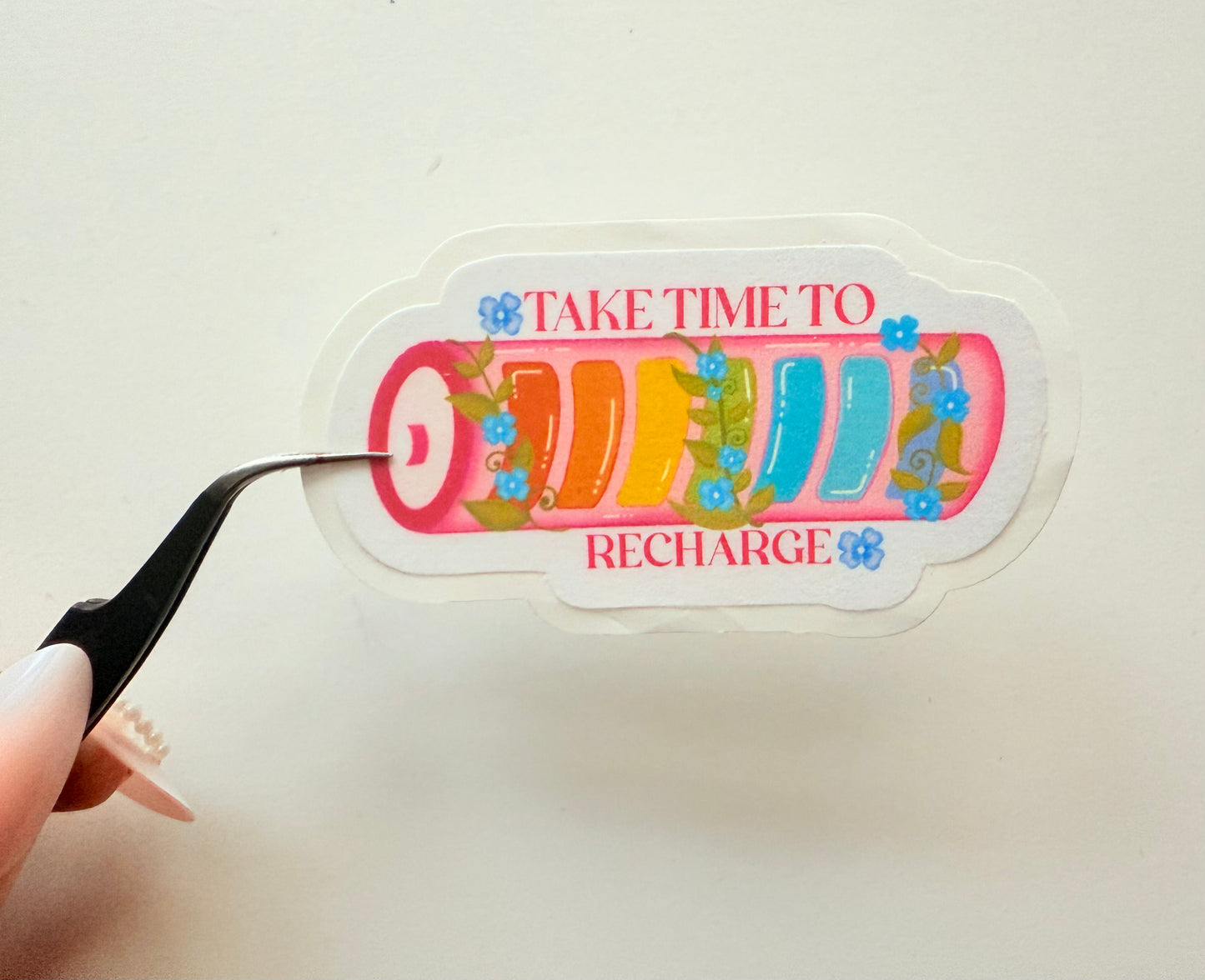 Take Time 2 Recharge Sticker – A Reminder for Self-Care