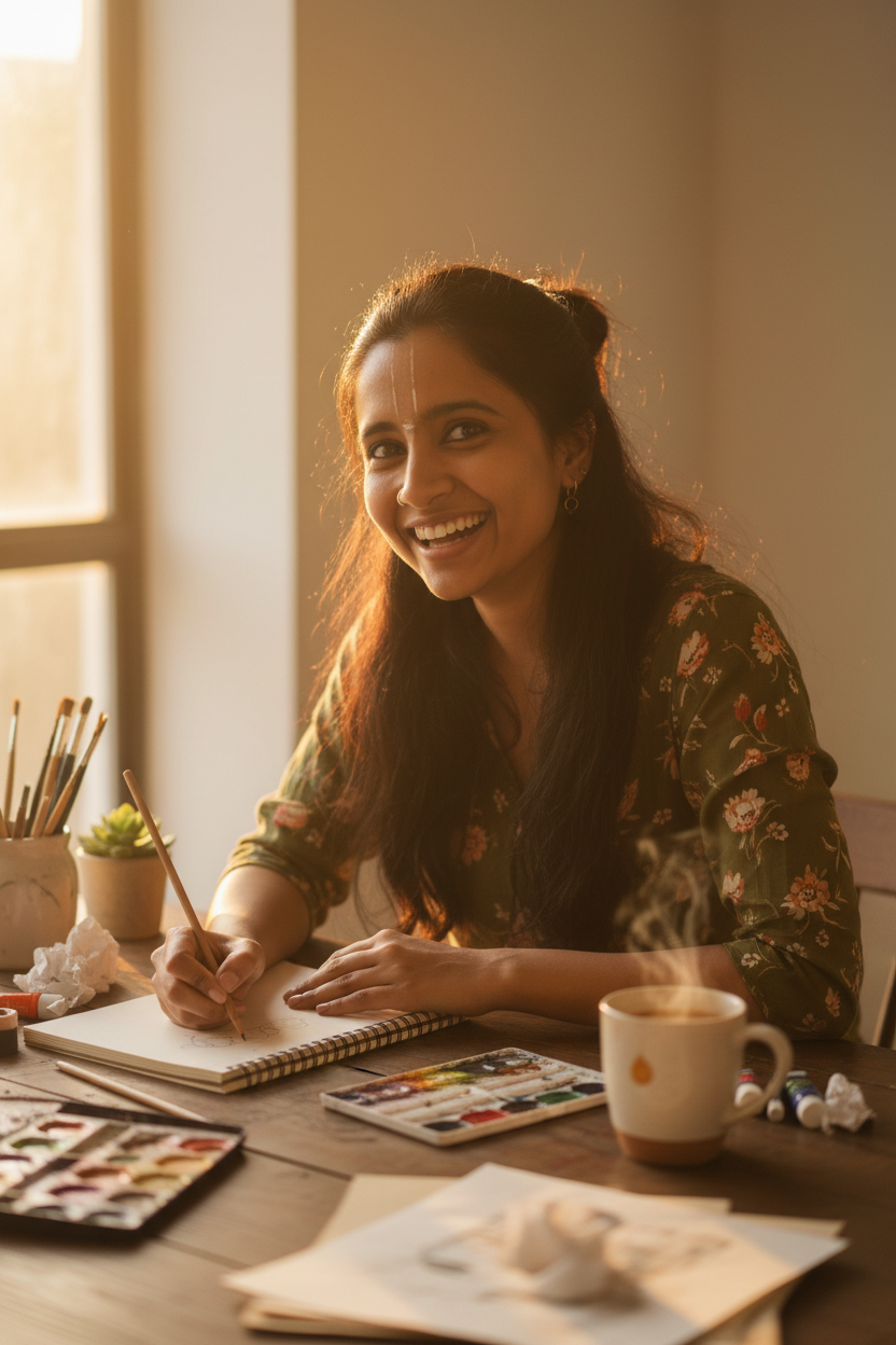 Desk Sketching - Candid Portrait