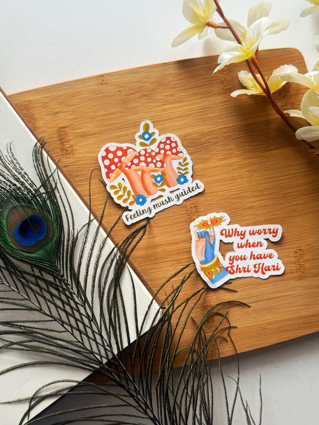 Krishna quotes spiritual Stickers combo - Image 1