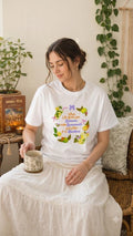 Krishna Lemonade Graphic Tee | Women's Krishna T-Shirt | Funny Devotional Gift | Hindu Gift | Bhakti Tee | Krishna Lover - Image 1