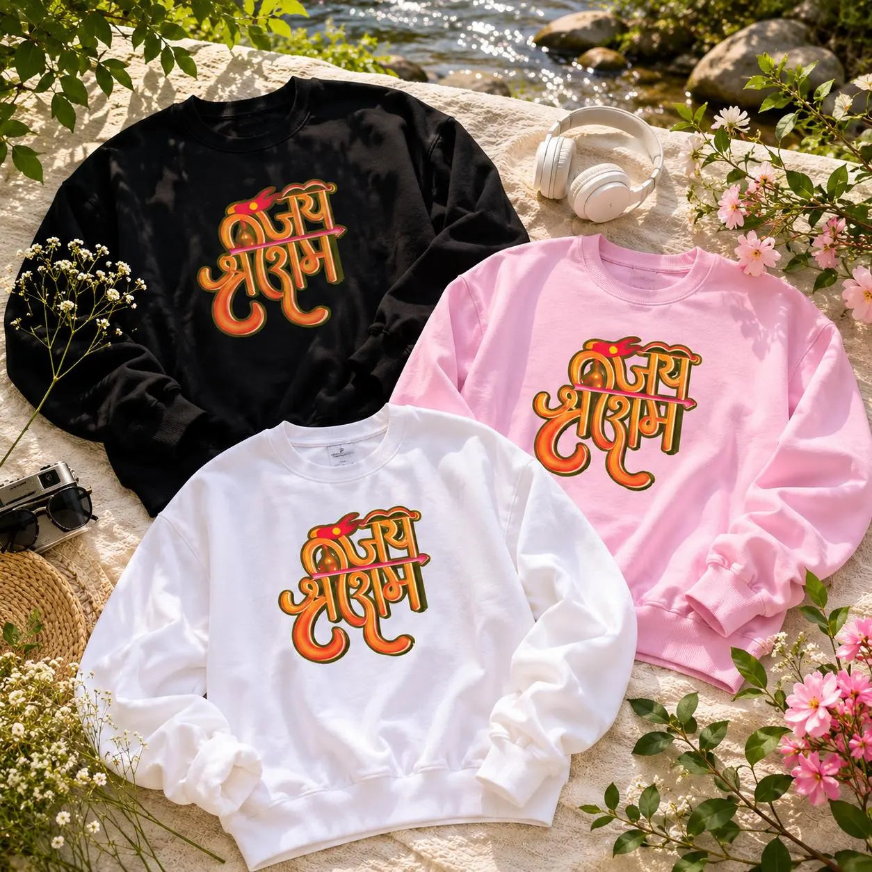 Jai Shri Ram Sweatshirt, Hindu Spiritual Graphic Unisex Wear