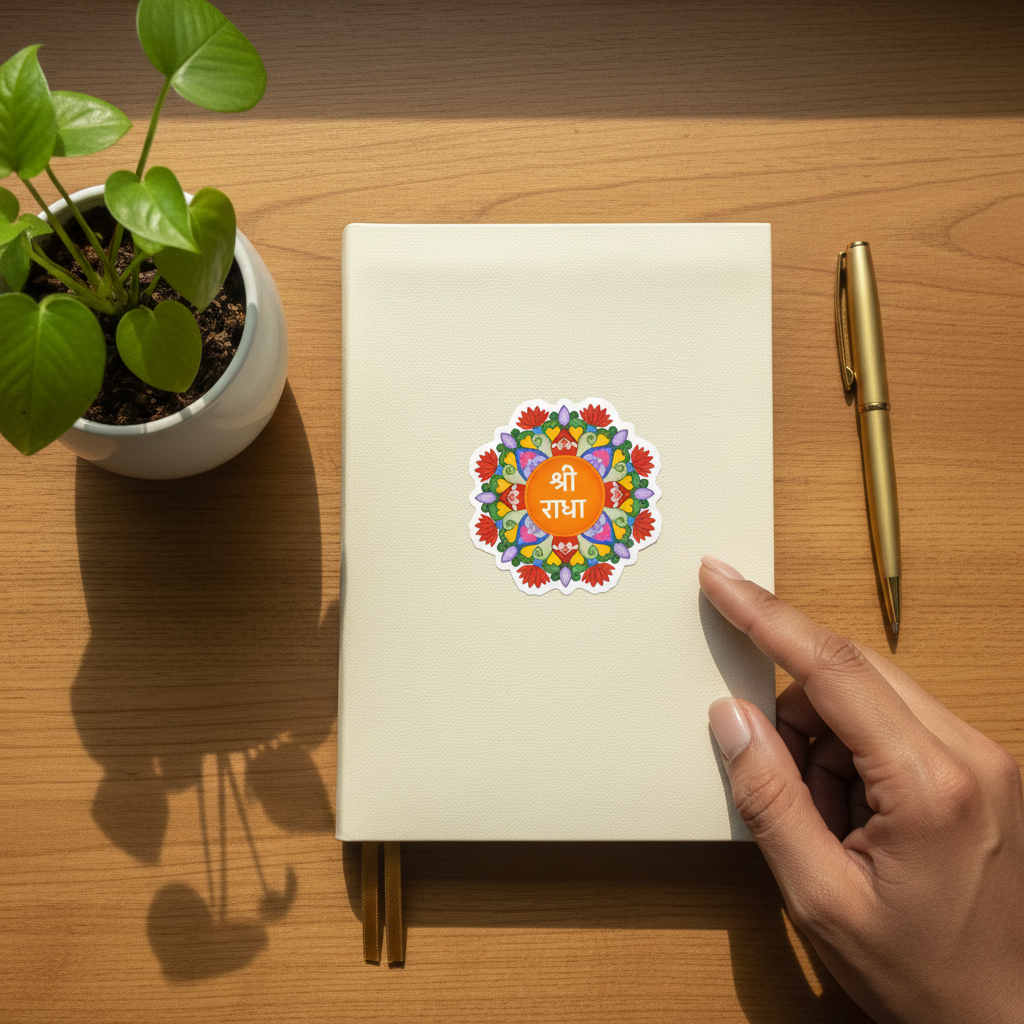 Shri Radha Sticker Desk Journal